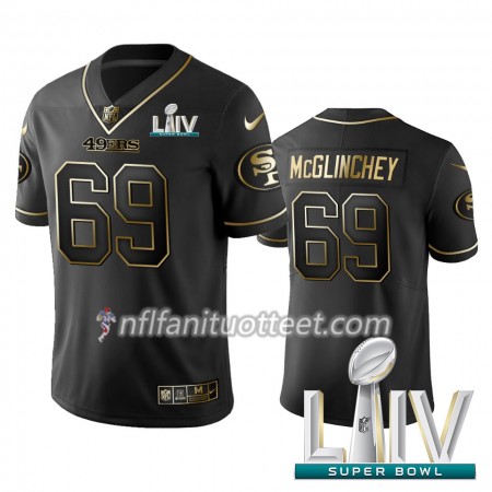 Miesten San Francisco 49ers NFL Pelipaita Mike McGlinchey 69 Nike Musta Golden Edition 2020 Super Bowl LIV